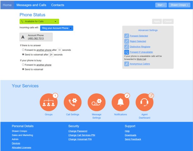 Commportal dashboard